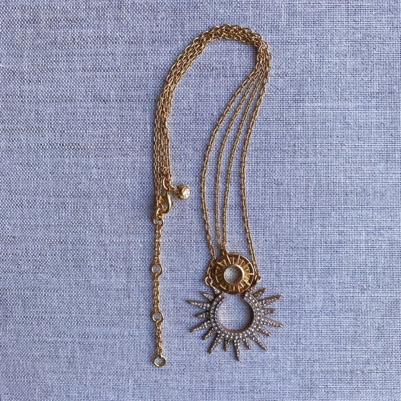 J. Crew Starburst Sparkle Double Necklace - Picture 6 of 7